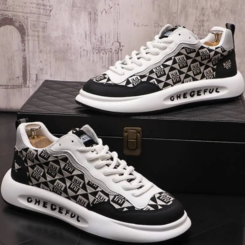 Retro Colorblock Printed Embroidered Trendy Shoes-2