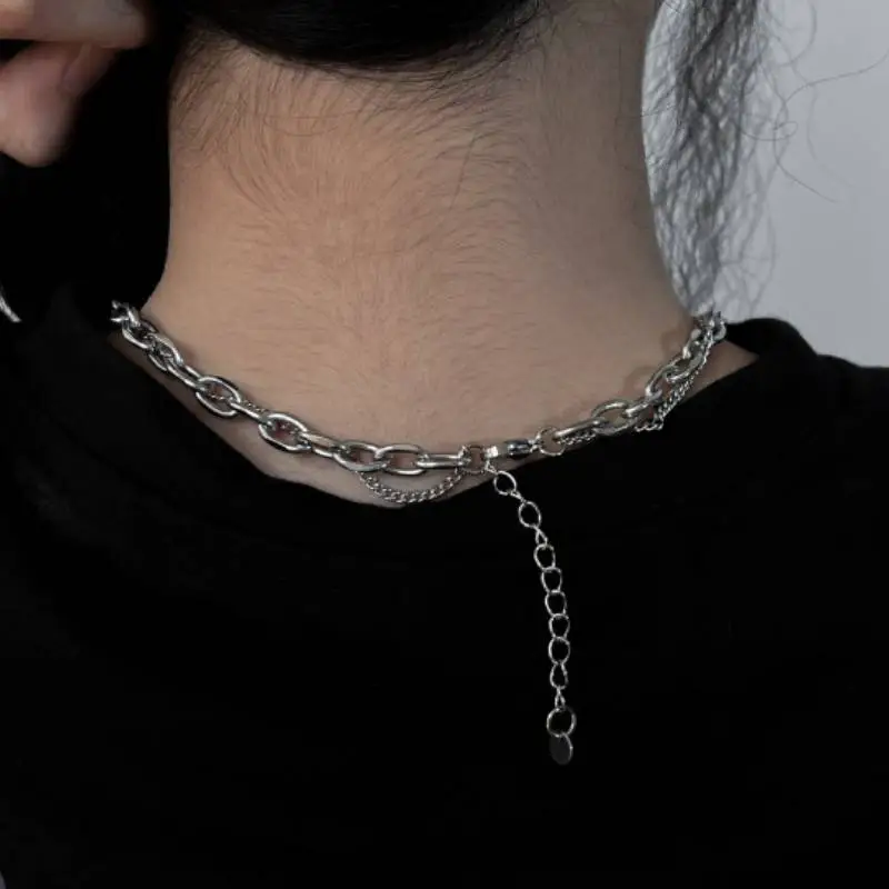 Double Layer Double Smiley Face Necklace-2