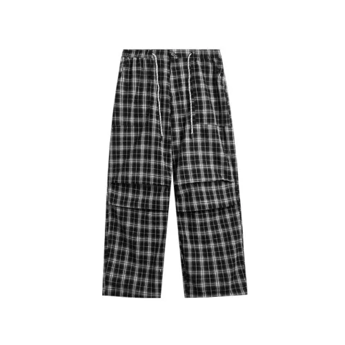 Plaid Parachute Wide Leg Pants