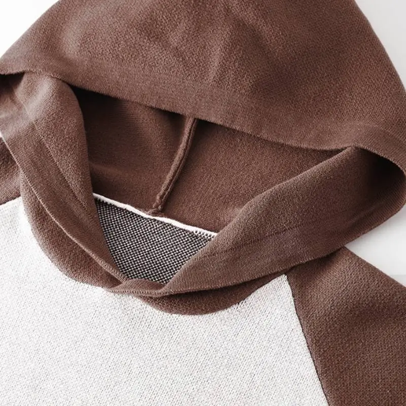 Retro Hooded Lazy Style Sweater-4