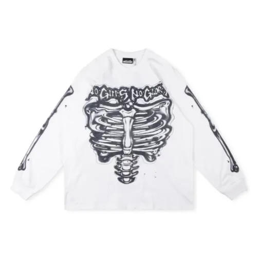 Skull Print Long Sleeve T-shirt