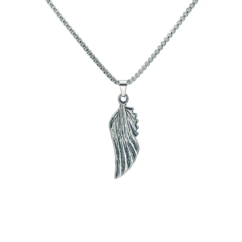 New Arriaval Ins Style Geometric Feather Necklace-1