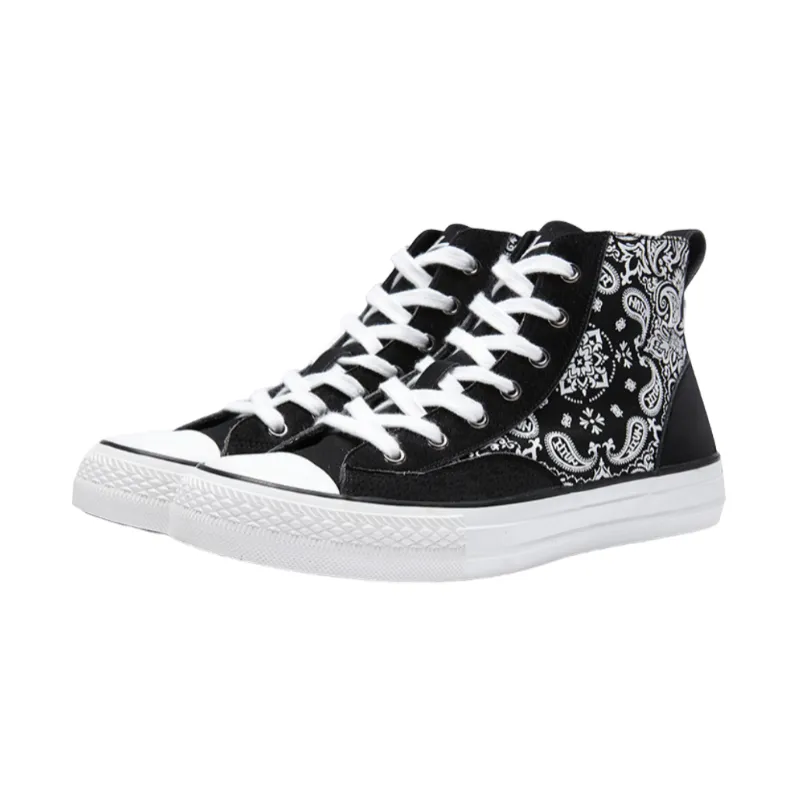 Cashew Flower Printed High top Shoes-2