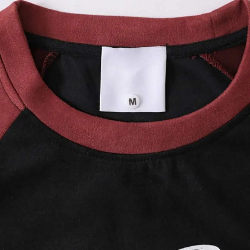 Retro Loose Trendy Stitching Short Sleeved T Shirt-5