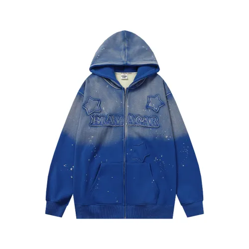 Street Retro Washed Sling Dye Splash Ink Tape Embroidered Hoodie