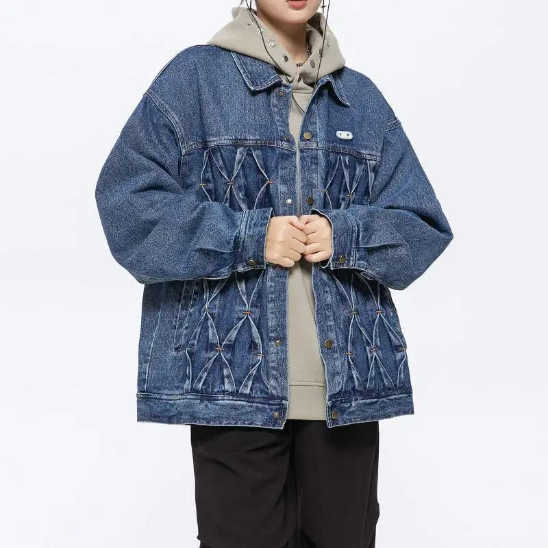 Denim Loose Fashion Retro Jacket-3