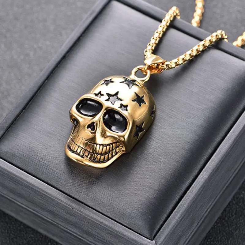 Stainless Steel Skull Necklace-1