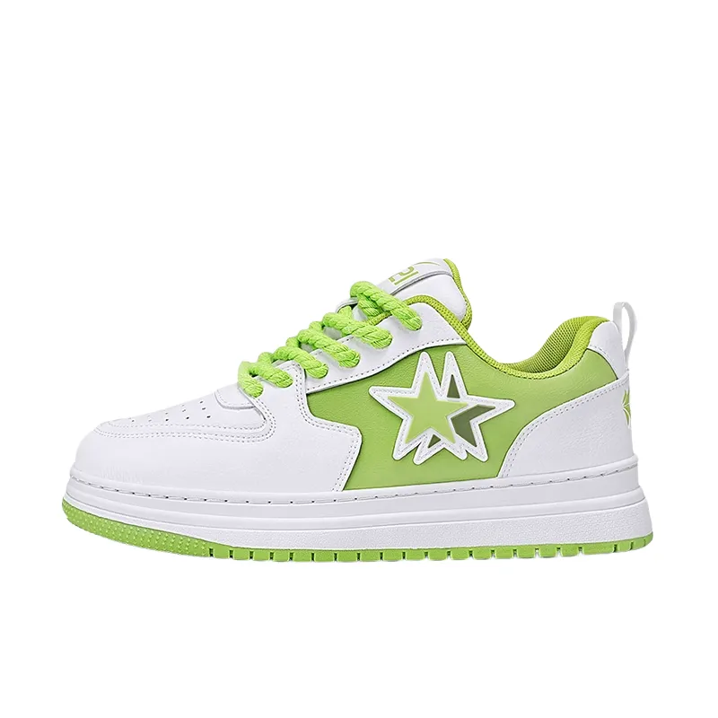 Sports Casual Niche All match Leather White Trendy Skateboarding Shoes-1