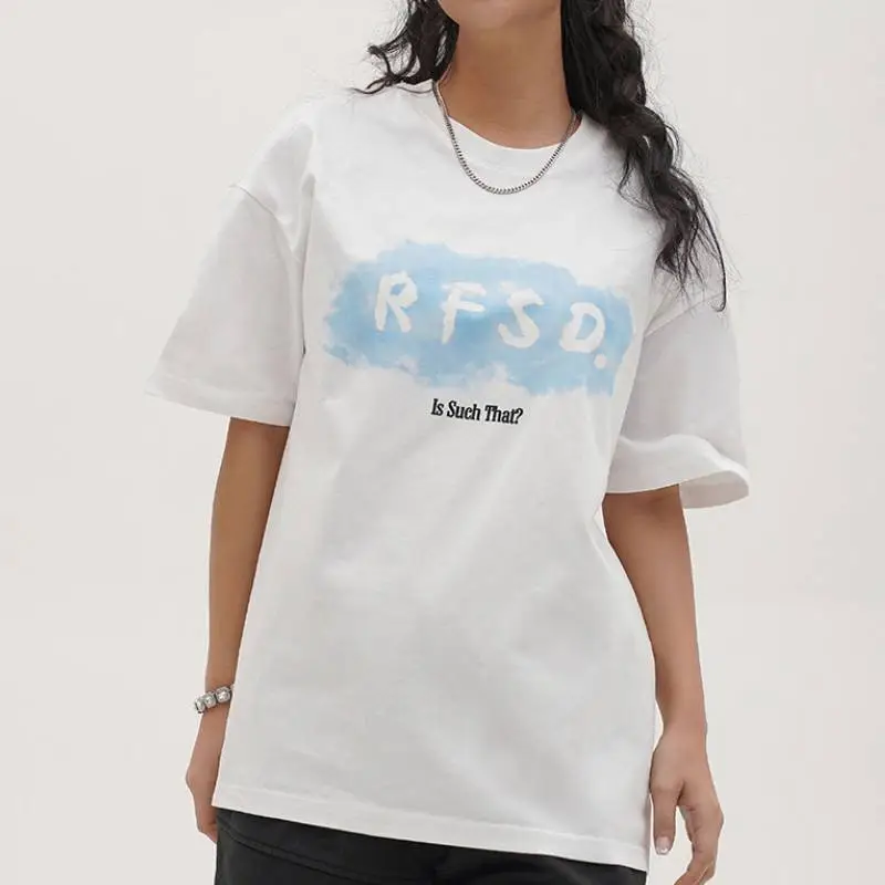 Loose Tide Street Cotton Printed Short Sleeve T shirt-2