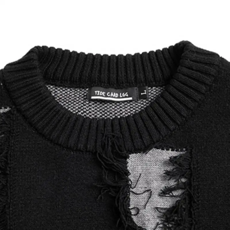 New Color matching Rick Tassel Niche Design Sweater-5