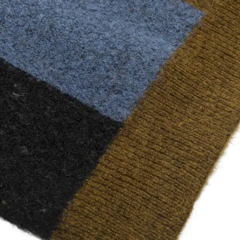 Contrast Color Stitching Retro Sweater-4