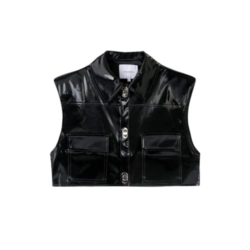 Street Leather Niche Lapel Metal Buckle Cardigan Undershirt