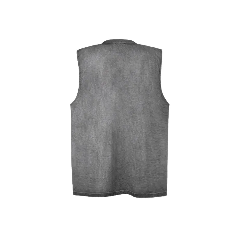 Retro Flame Letter Vest-1