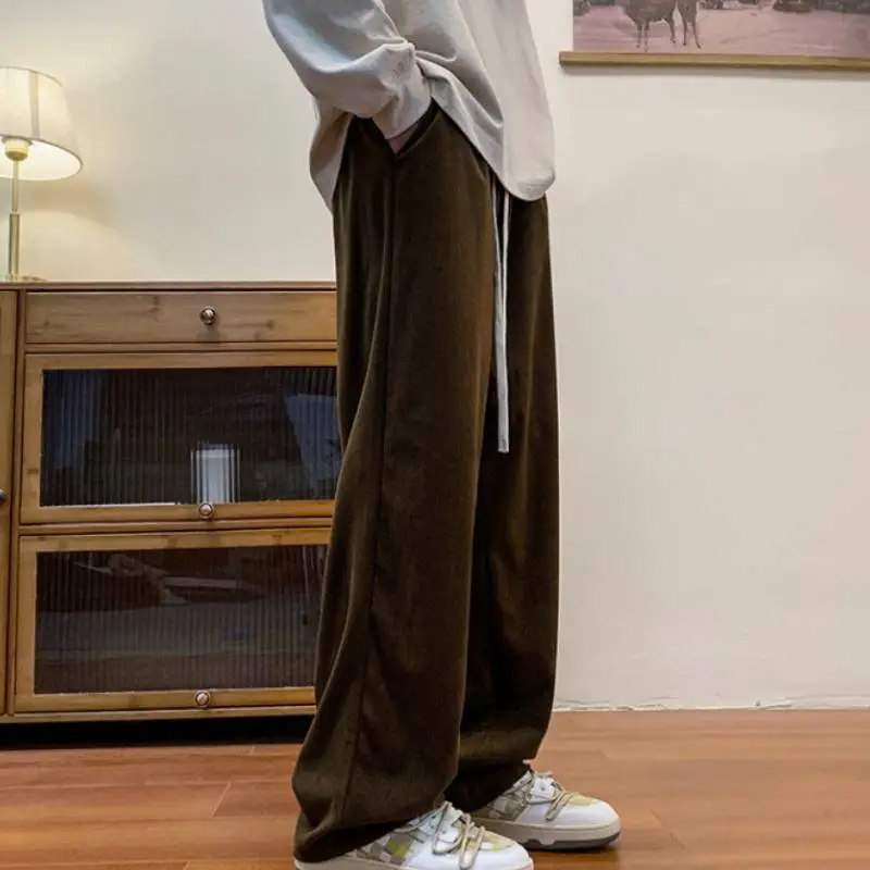 Trendy Loose Large Size Corduroy Pants-4