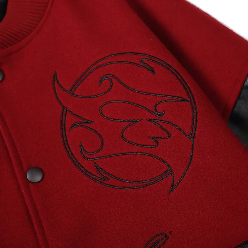 Retro Casual Embroidered Contrast Color Jacket-6
