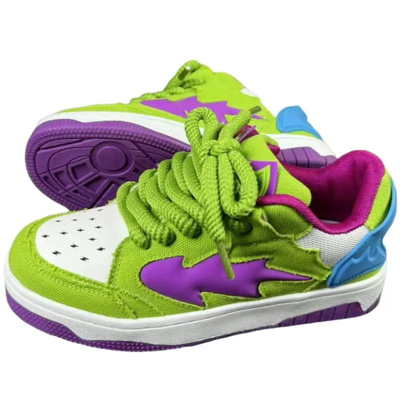 Contrast Color Thick Bottom Sports Shoes-5