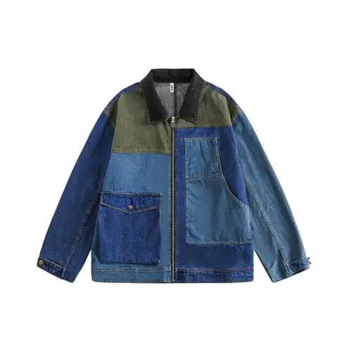 Water Splicing Denim Jacket