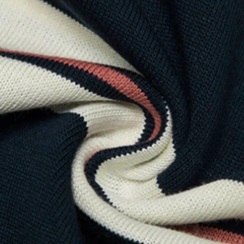 Vintage Contrast Striped T Shirt-4