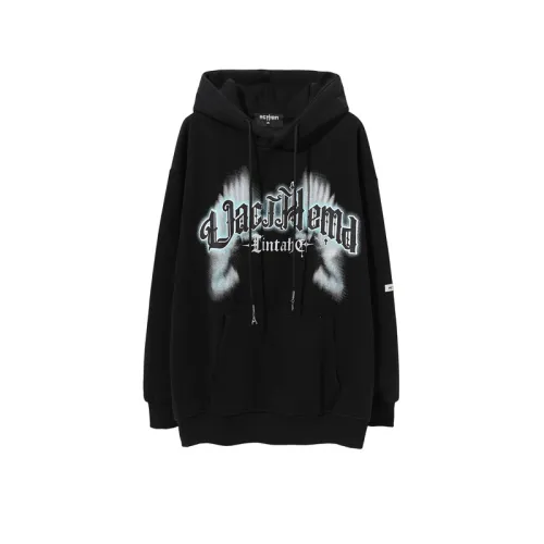 Street Washed Letter Foam Printed Fleece Hoodie