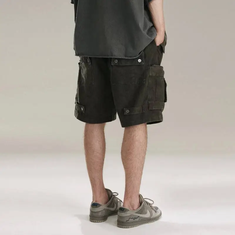 Tie dyed Canvas Washed Shorts-3