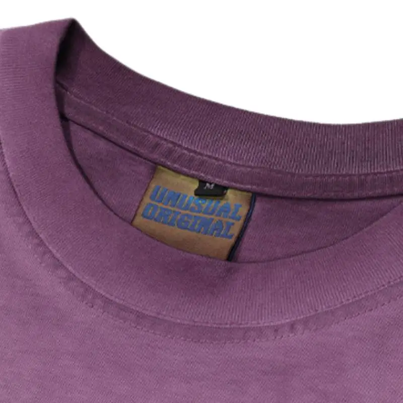 New Style Casual All match Distressed Logo Pattern Loose Round Neck Short sleeved T shirt-2