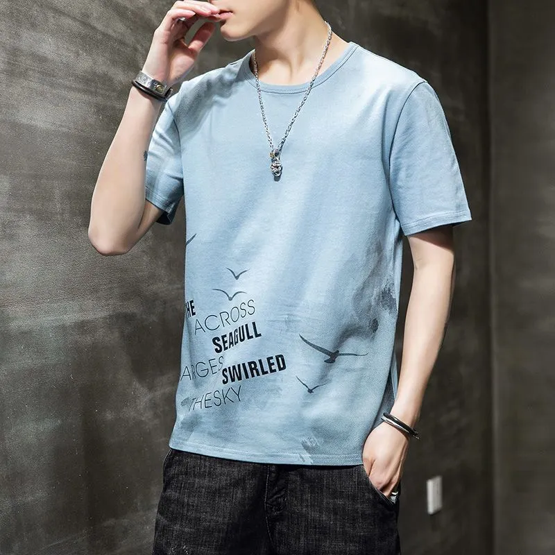 New Trendy Short Sleeved T Shirt   Casual Large Size Two Sets-3