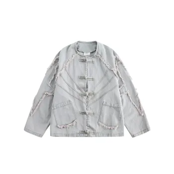 Niche Design Personality Washed Denim Jacket