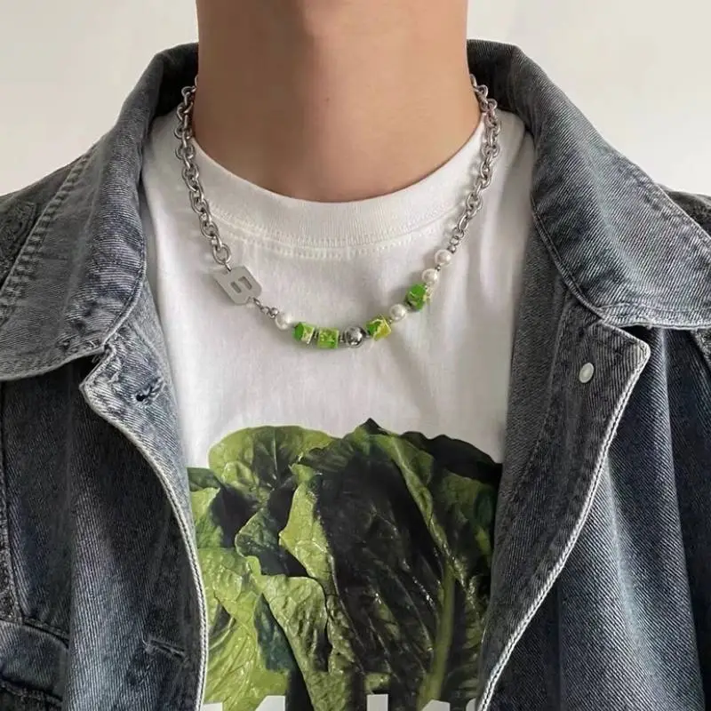 New Pearl Stitching Necklace-1