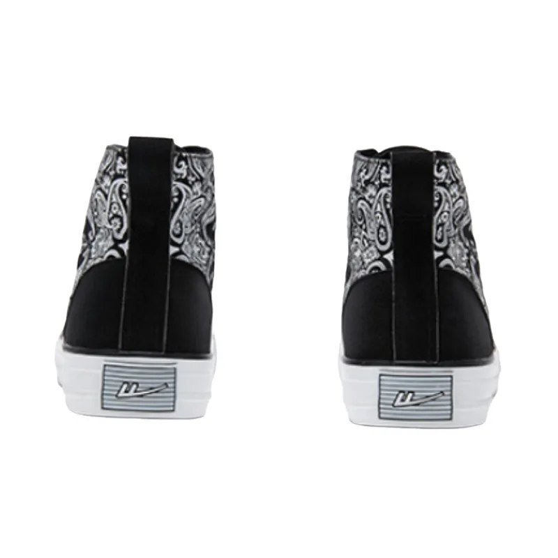 Cashew Flower Printed High top Shoes-3