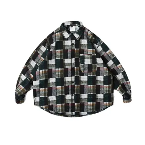 Vintage Plaid Loose Long Sleeve Shirt