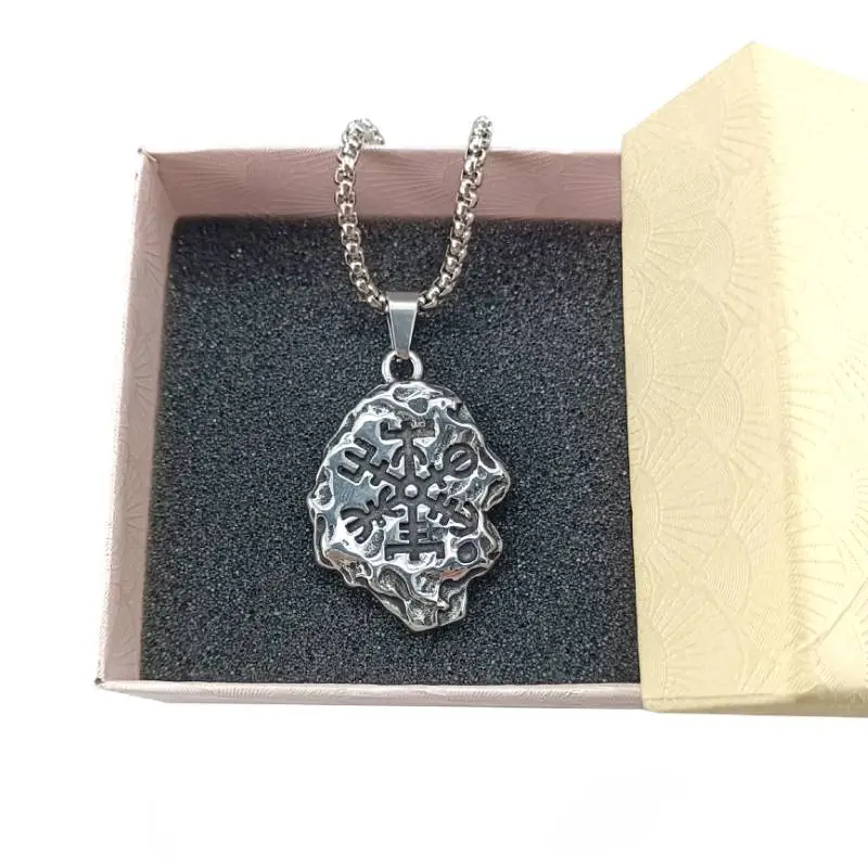 Viking Meteorite Pattern Irregular Necklace-1