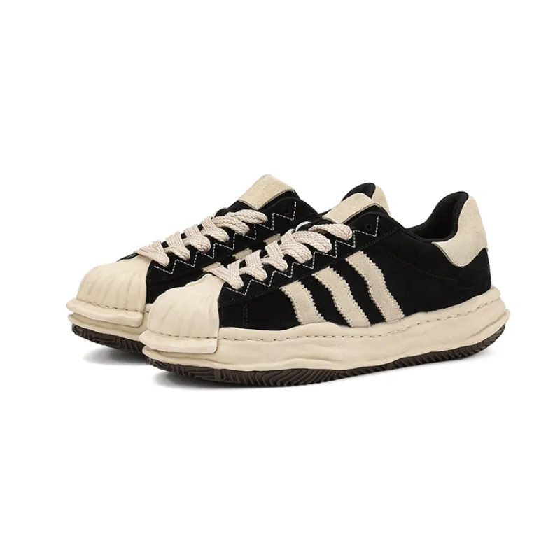 Retro Thick Bottom Low Top Shoes-7