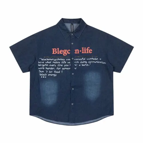 Retro Denim Washed Casual Short-sleeved Shirt