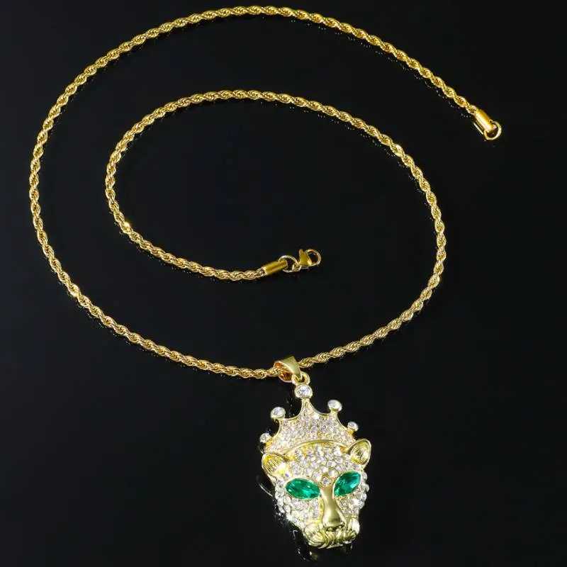 Diamond Crown Pendant Necklace-1