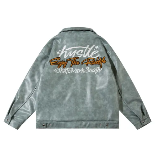 Hiphop Street Embroidered Alphabet Personalized Fashion Vintage Jacket