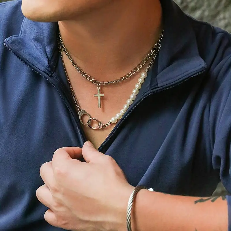 Pearl Stitching Necklace-1