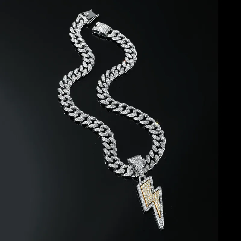 Lightning Diamond Pendant Necklace-5