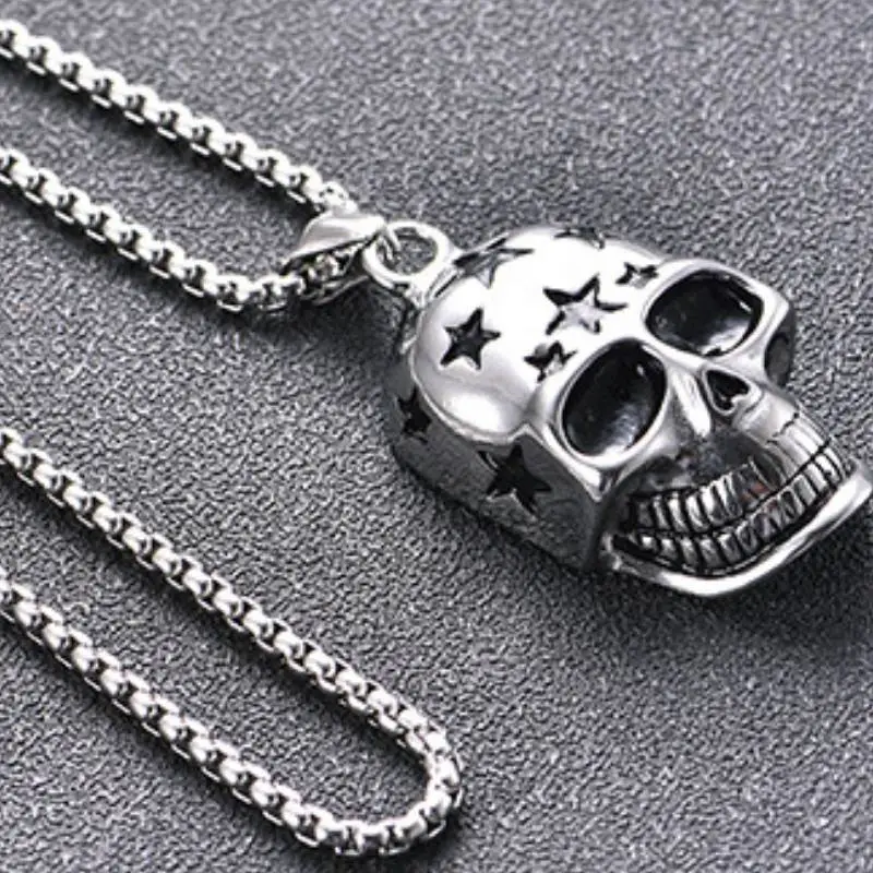 Stainless Steel Skull Necklace-5