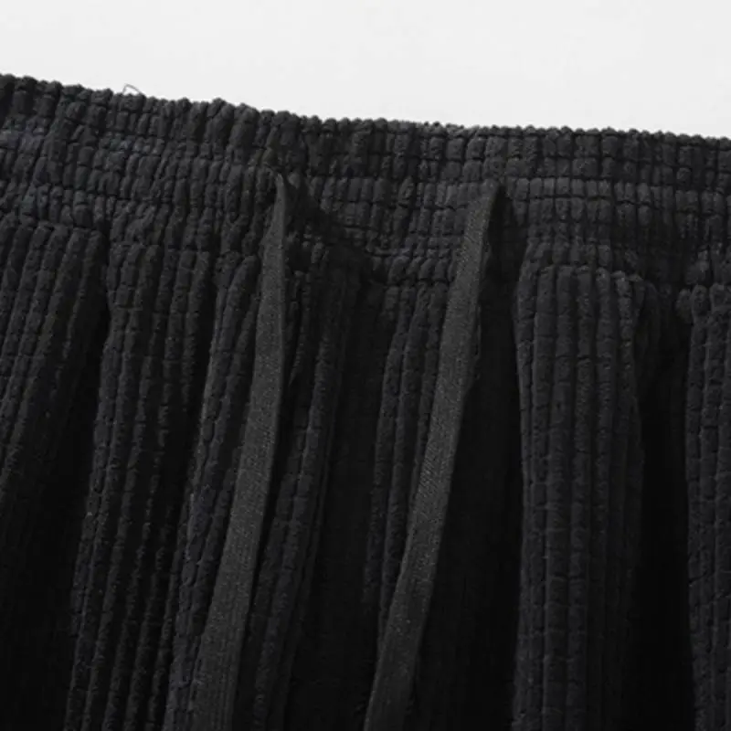 New Style National Fashion Corduroy Casual Cashew Flower Stitching Sports Pants swag OOTD-4