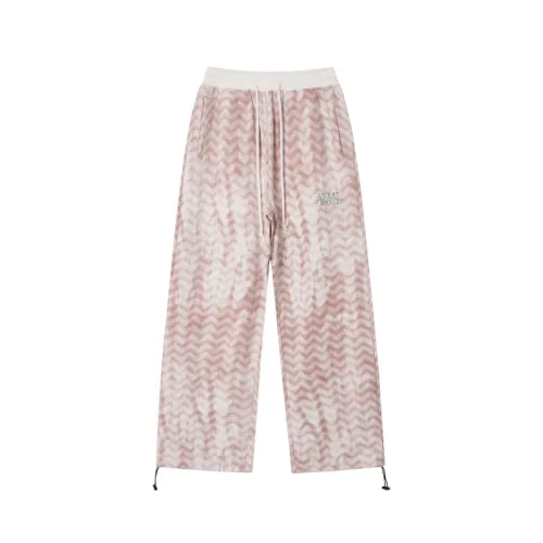 Diamond Corrugated Lattice Loose Color Contrast Pants