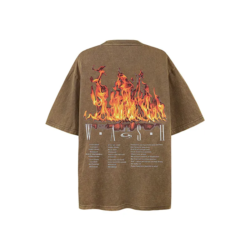 Retro Flame Short Sleeved T Shirt-5