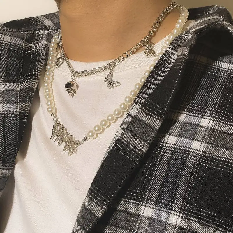 Skull Metal Design Necklace Cubac-1