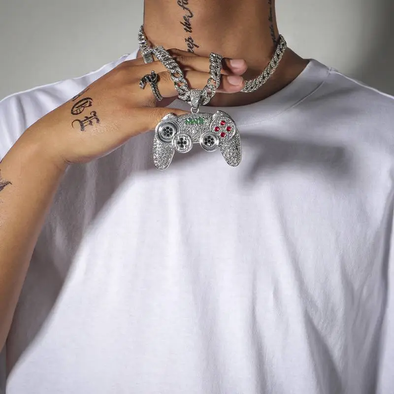 Diamond Studded Game Console Necklace Cubac-3
