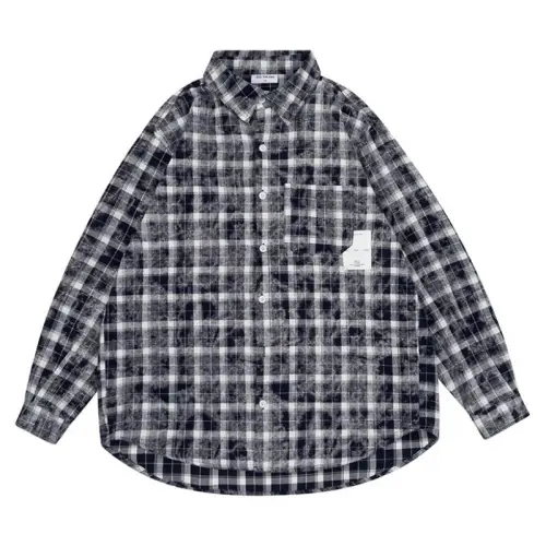 Vintage City Blue and White Plaid Shirt