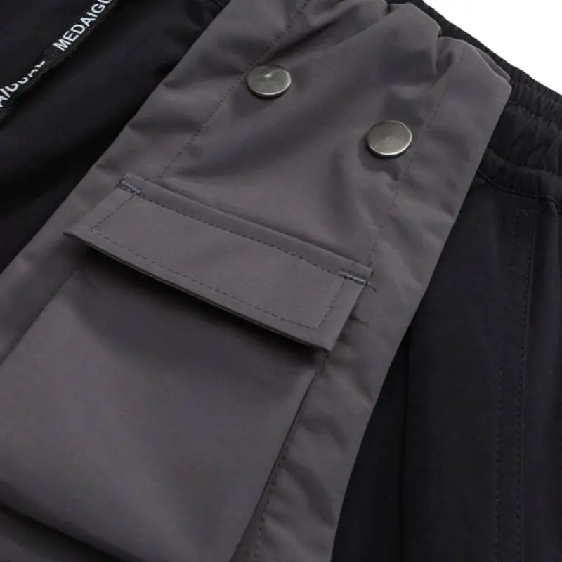 Color Splice Function Coil Cargo Pants-4