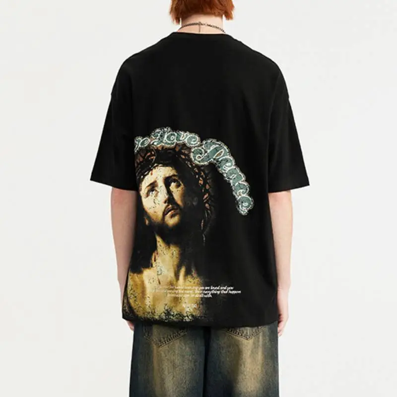 Graphic Printed Loose T Shirt-2