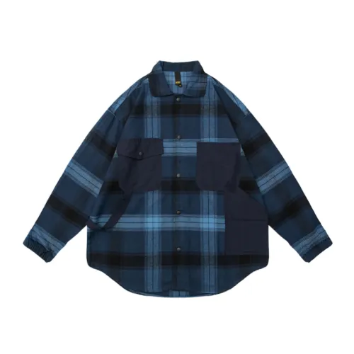 Vintage Street Crock Daily Fashion Loose Plaid Casual Long Sleeve Shirt