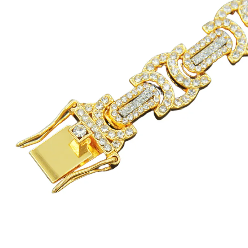Full Diamond Splicing Necklace-3
