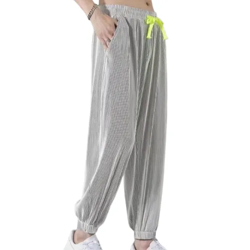 Thin Ice Silk Quick-drying Stretch Loose Sports Pants