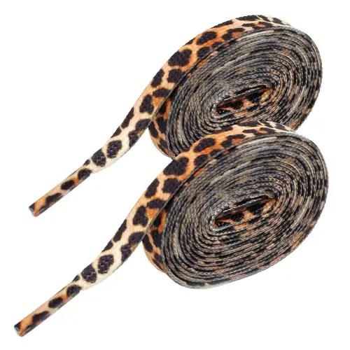Leopard Print Tie-Dye Shoelaces